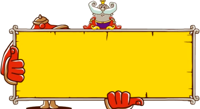 Kutti Raja holding the royal proclamation board